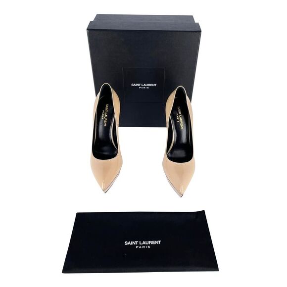 Yves Saint Laurent Janis Heels in Nude Patent - Picture 6 of 12